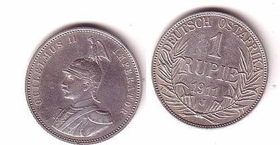 1 Rupie Silber Münze Deutsch Ost Afrika 1911 J
