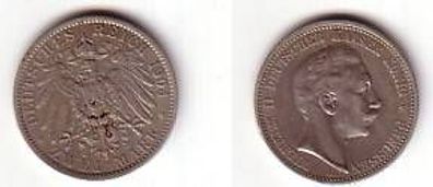 2 Mark Silber Münze Preussen Wilhelm II 1904 A