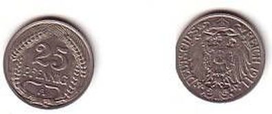 25 Pfennig Nickel Münze 1911 A Jäger 18