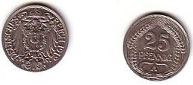 25 Pfennig Nickel Münze 1912 A Jäger 18