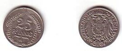 25 Pfennig Nickel Münze 1909 G Jäger 18