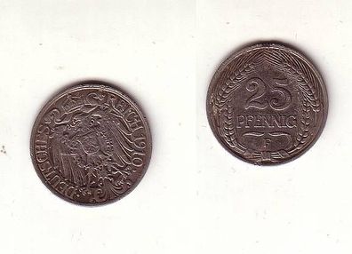 25 Pfennig Nickel Münze 1910 F Jäger 18