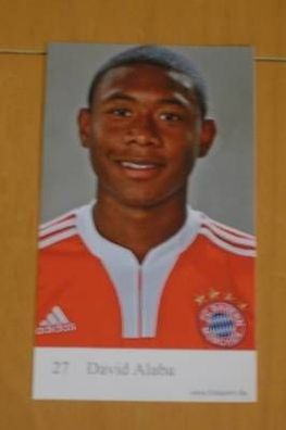 David Alaba Bayern München 2009-10 Autogrammkarte Selten