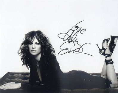 Original Autogramm HILARY SWANK auf Großfoto (COA)