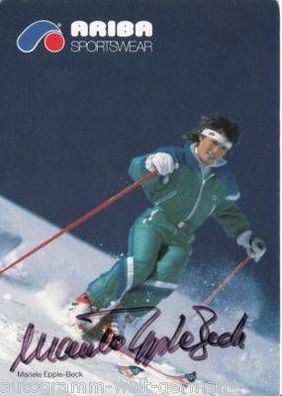 Mariele Epple-Beck Autogrammkarte 90er Jahre Original Signiert + A14290