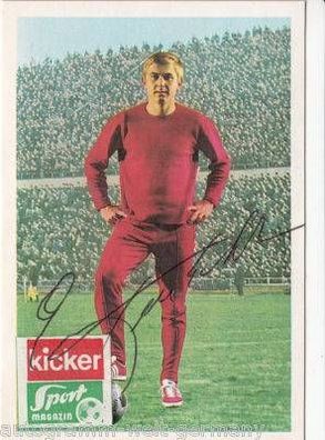 Gerhard Kentschke 1. FC Kaiserslautern Kicker Bergmann SB 1968-69 Original Signiert