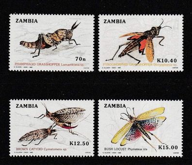 Sambia 1989 - Insekten - (503 - 06) - xx postfrisch