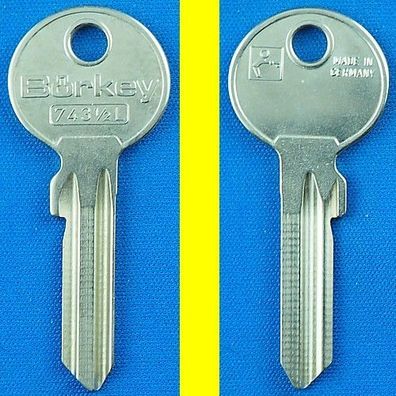 Schlüsselrohling Börkey 743 1/2 L für verschiedene Abus, AGB, Cisa, Kawe, Oiaus .....
