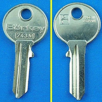 Schlüsselrohling Börkey 743 M für verschiedene Abus, AGB, Cisa, Logo, Oiaus, Schüco