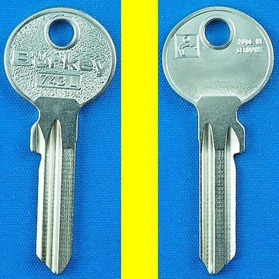Schlüsselrohling Börkey 743 L für verschiedene Abus, AGB, Biak, Cabinet, Cisa, CKS ..