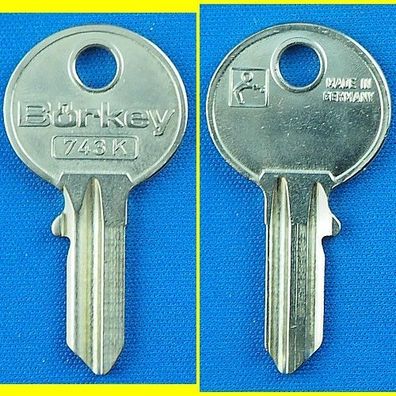 Schlüsselrohling Börkey 743 K für verschiedene Abus, Cisa, Gefi, Schüco