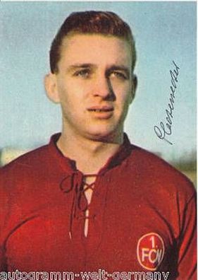 Gustav Flachenecker 1 FC Nürnberg 60er Jahre Autogrammkarte Original Signiert