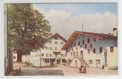 46831 Ak Reutte in Tirol Rathaus und Hotel Hirsch um1910