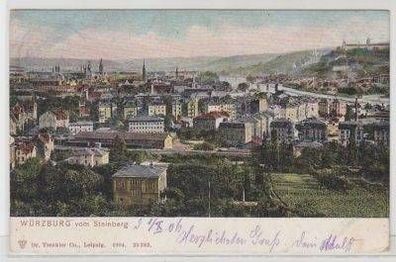 47817 Ak Würzburg Totalansicht vom Steinberg 1906