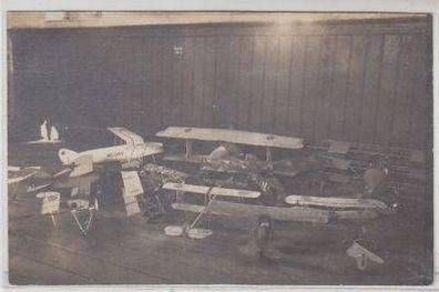 48991 Foto Ak Doppeldecker Flugzeug Modelle um 1920
