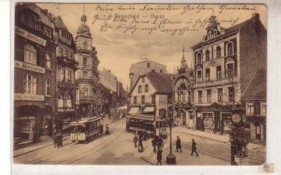 48931Ak Remscheid Markt mit Straßenbahnen 1914