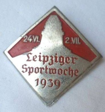 altes Blech Abzeichen Leipziger Sportwoche 1939