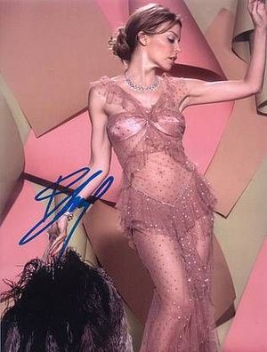 SEXY Original Autogramm KYLIE Minogue auf Großfoto (COA)