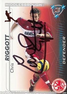 Chris Riggott Middlesbrough SB 2005-06 Original Signiert