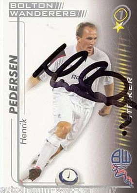 Henrik Pedersen Bolton Wanderers SB 2005-06 Original Signiert