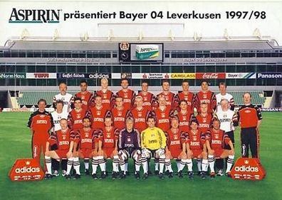 Bayer Leverkusen Orig. Mannschaftskarte 1997-98 + A 667