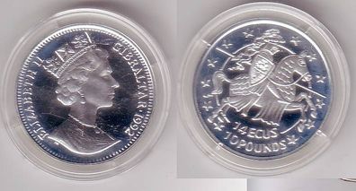 10 Pfund Silber Münze Gibraltar 1992