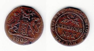 1 Groschen Danziger Kupfer Münze 1809 M