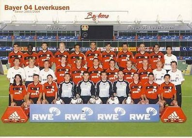 Bayer Leverkusen Orig. Mannschaftskarte 2003-04 + A 541
