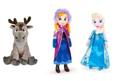 Frozen / Die Eiskönigin Plüschfiguren Olaf Sven, Anna, Elsa / plush NEU NEW