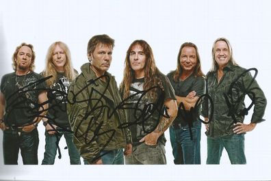 Iron Maiden Autogramm Großfoto COA