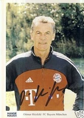 Ottmar Hitzfeld Bayern München Hanse Haus AK 2002 Sign.