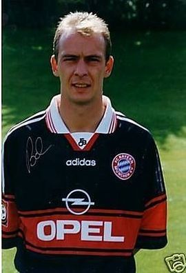 Mario Basler Super GF Bayern München Original Signiert + 14