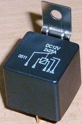 KFZ-Relais 12 Volt, 50 Ampere (2x 25A), Schließerrelais