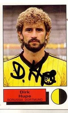 Dirk Hupe Bor. Dortmund Panini SB 1986 Sign