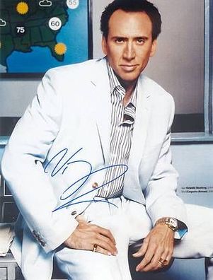 Original Autogramm Nicolas CAGE auf Großfoto (COA)