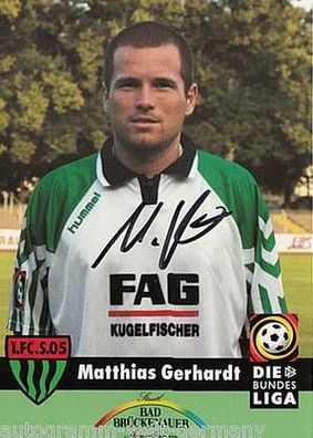 Matthias Gerhardt FC Schweinfurt 05 2001-02 Autogrammkarte + A15686