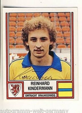 Reinhard Kindermann Eintr. Braunschweig Panini SB 1982 Original Signiert