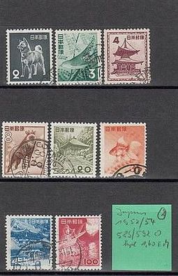 Japan 1952 u.54 585-592 kpl. o (2)