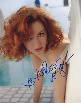 SEXY Original Autogramm ROSE Mcgowan auf Großfoto