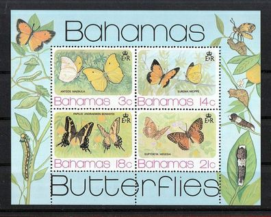 Karibik - Bahamas - Block 13 Schmetterlinge xx postfrisch
