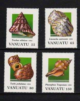 Vanuatu 1993 ( exotische Muscheln - 935-38 kpl. ) xx postfrisch
