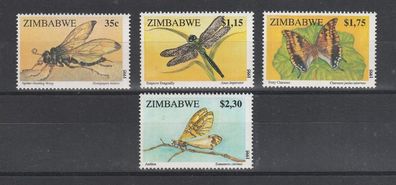 Zimbawe 1995 - Insekten u. Schmetterling - (736 - 39) - xx postfrisch