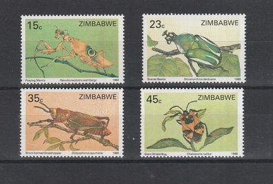 Zimbawe 1988 - Insekten u. Käfer - (374 - 77) - xx postfrisch