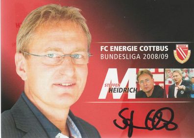 Steffen Heidrich Autogramm Energie Cottbus 2008/2009