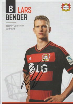 Lars Bender Autogramm Bayer Leverkusen Saison 2015/2016