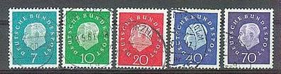 BRD gestempelt Michel-Nummer 302-306
