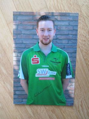 Tischtennis Bundesliga TTC indeland Jülich Robin Devos - handsigniertes Autogramm!!!