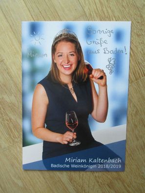 Badische Weinkönigin 2018/2019 Miriam Kaltenbach - handsigniertes Autogramm!!!