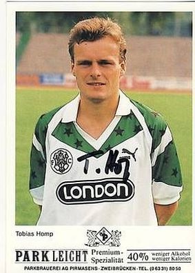 Tobias Homp FC Homburg 1989-90 Autogrammkarte + A7279