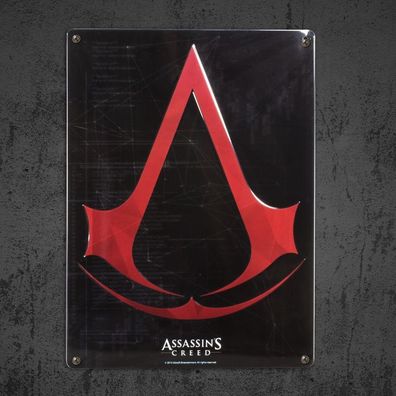 Assassin's Creed Blechschilder Metallplatte Crest Magnet Platte Plate NEU NEW